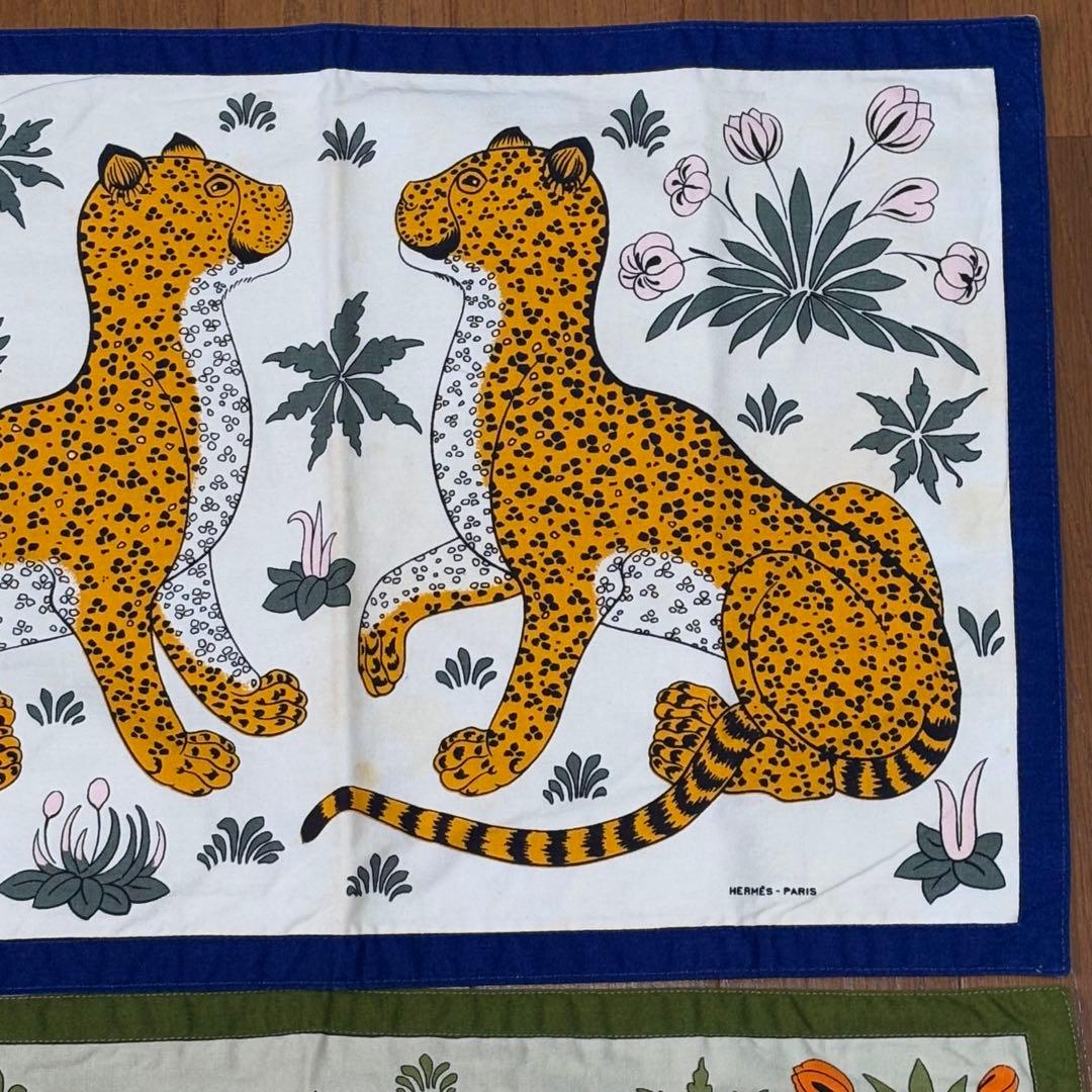 HERMES エルメス　ランチョンマット　虎　パンサー　ペア