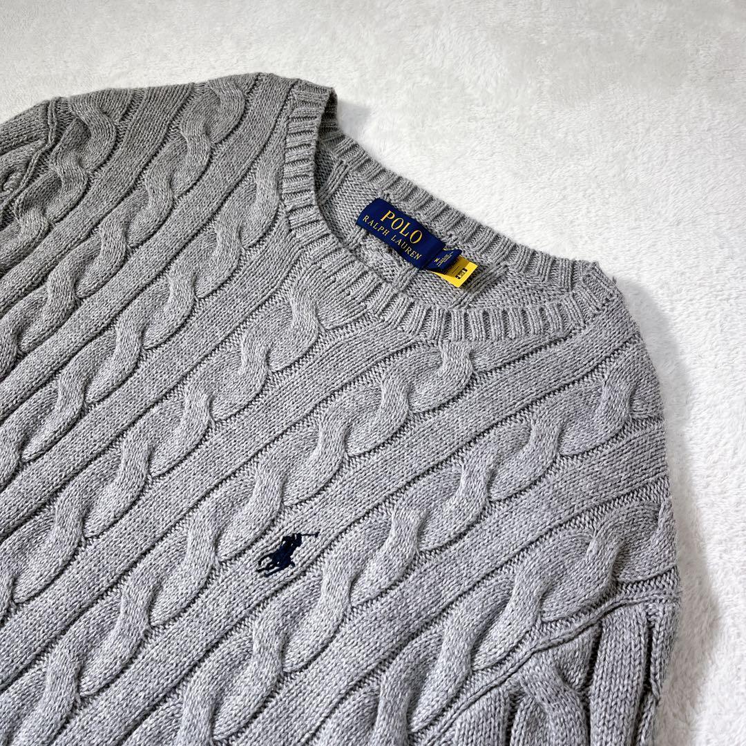 極美品 ポロラルフローレン ニット ケーブル 《M》 現行タグ セーター
