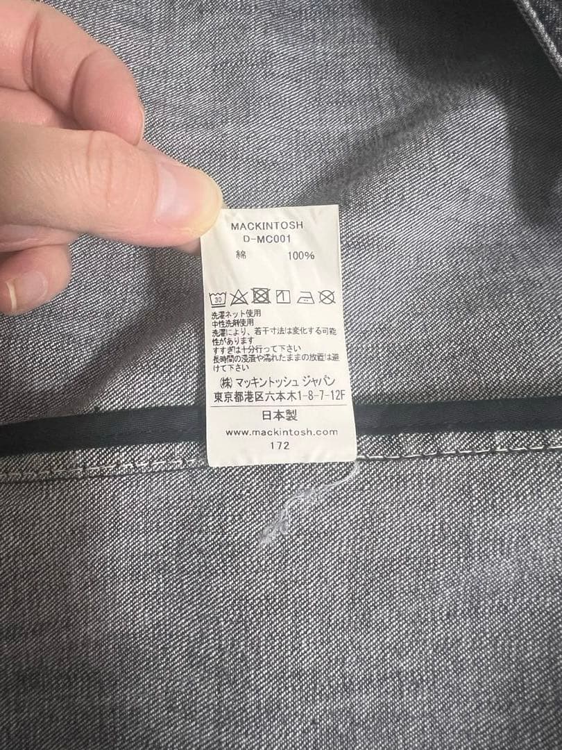 【けん様】MACKINTOSH グレー ステンカラーコート　サイズ32