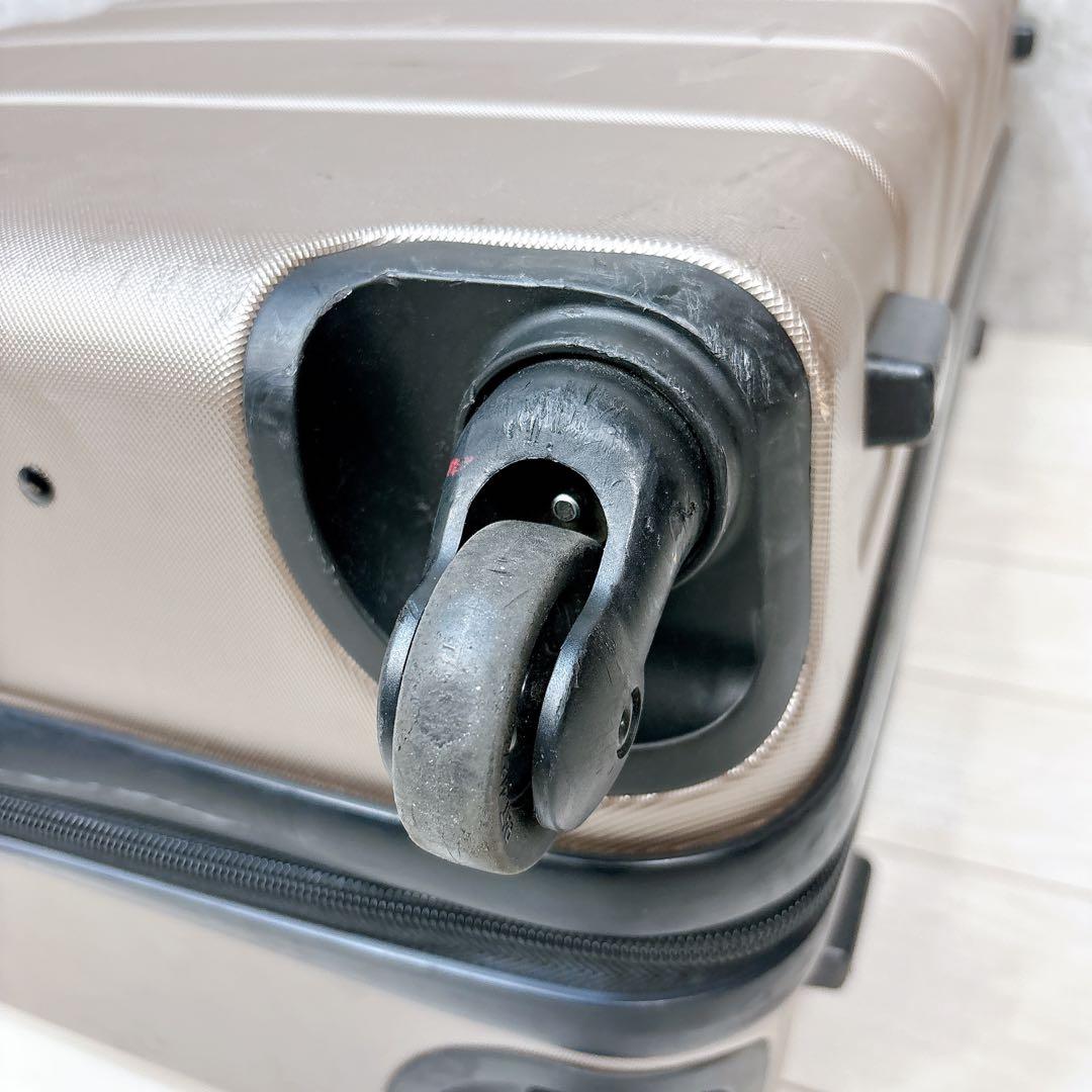 無印良品 MUJI バーを自由に調節できるハードキャリーケース 62L ベージュ