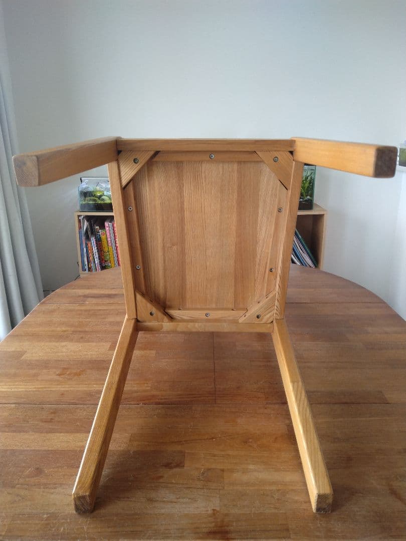 【てつのつるぎ】MUJI無印良品 タモ無垢材チェア2脚/ダイニング