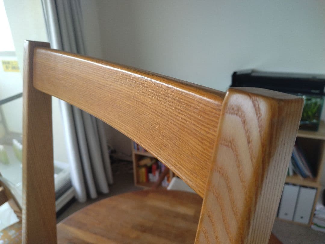 【てつのつるぎ】MUJI無印良品 タモ無垢材チェア2脚/ダイニング