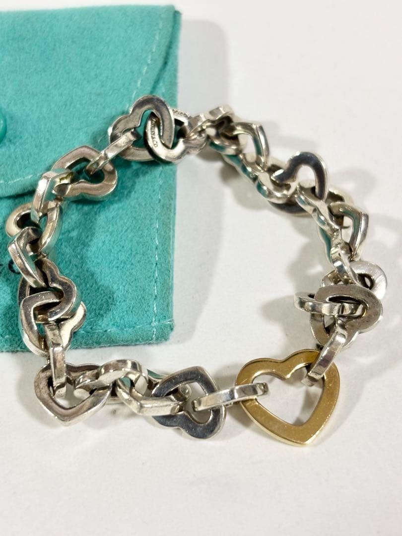 Tiffany & Co. ハート型リンクブレスレット