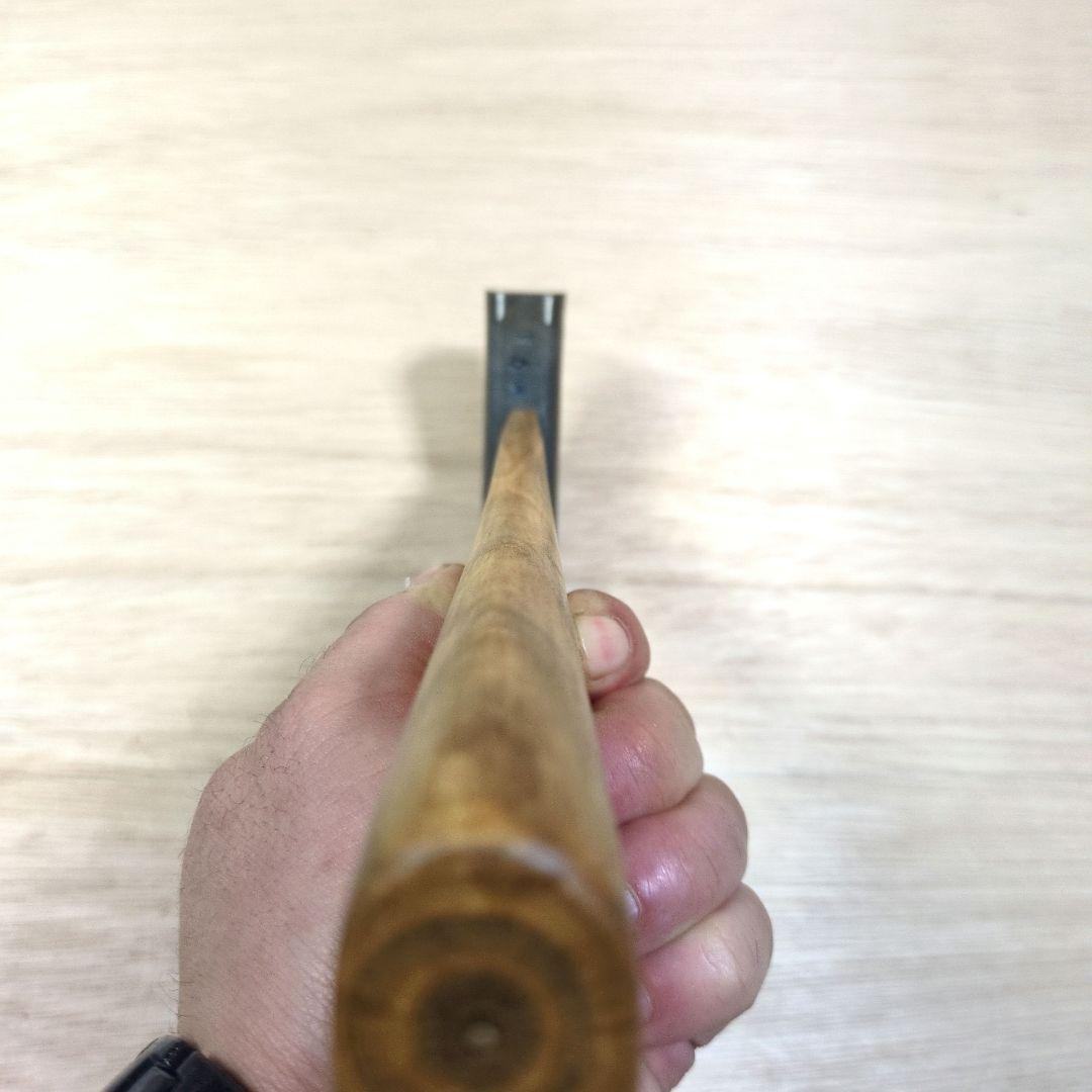 未使用 菱貫 龍虎 四角玄翁 100匁 グミの木 柄 大工道具 玄能 金槌