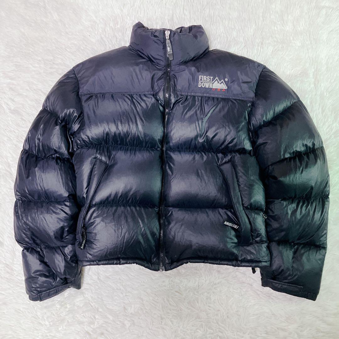 First Down ダウンジャケット 肉厚 ヌプシ ブラック　USA　極暖 黒