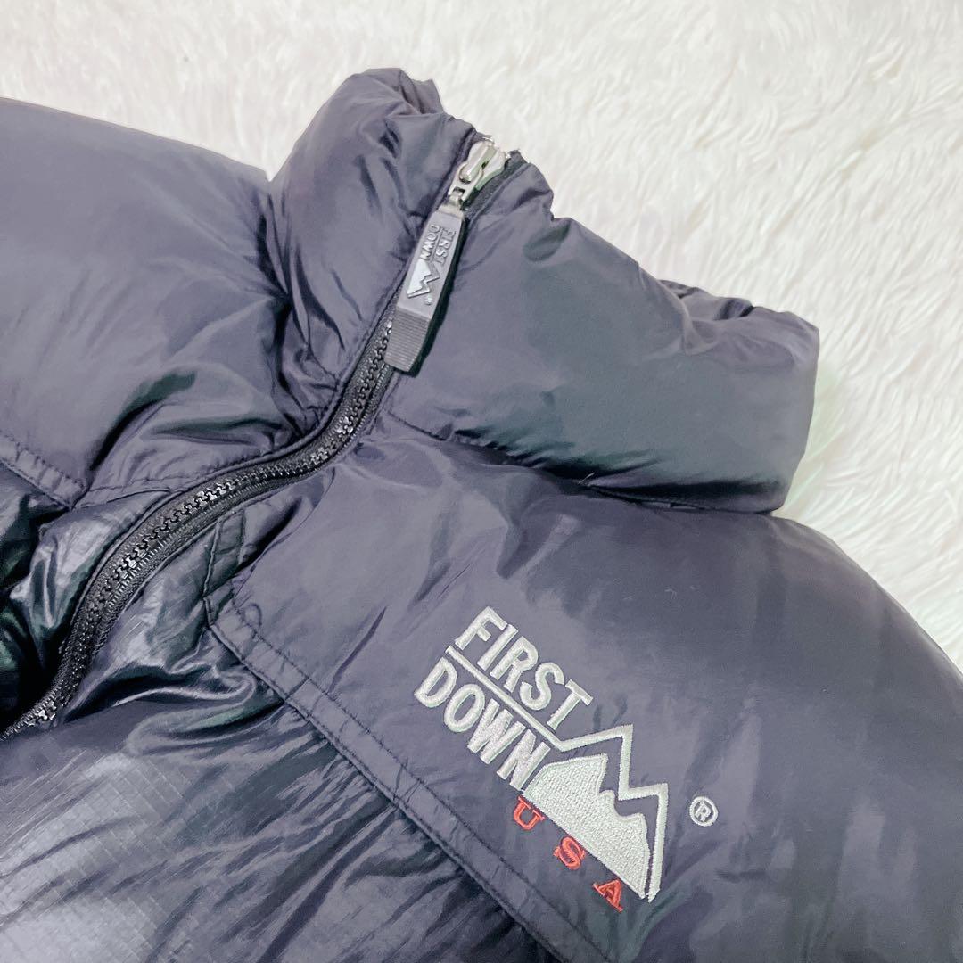 First Down ダウンジャケット 肉厚 ヌプシ ブラック　USA　極暖 黒