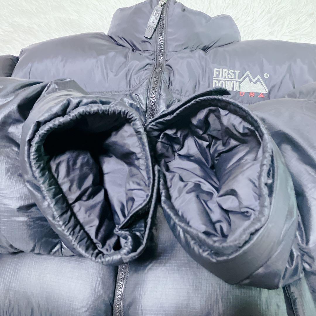 First Down ダウンジャケット 肉厚 ヌプシ ブラック　USA　極暖 黒