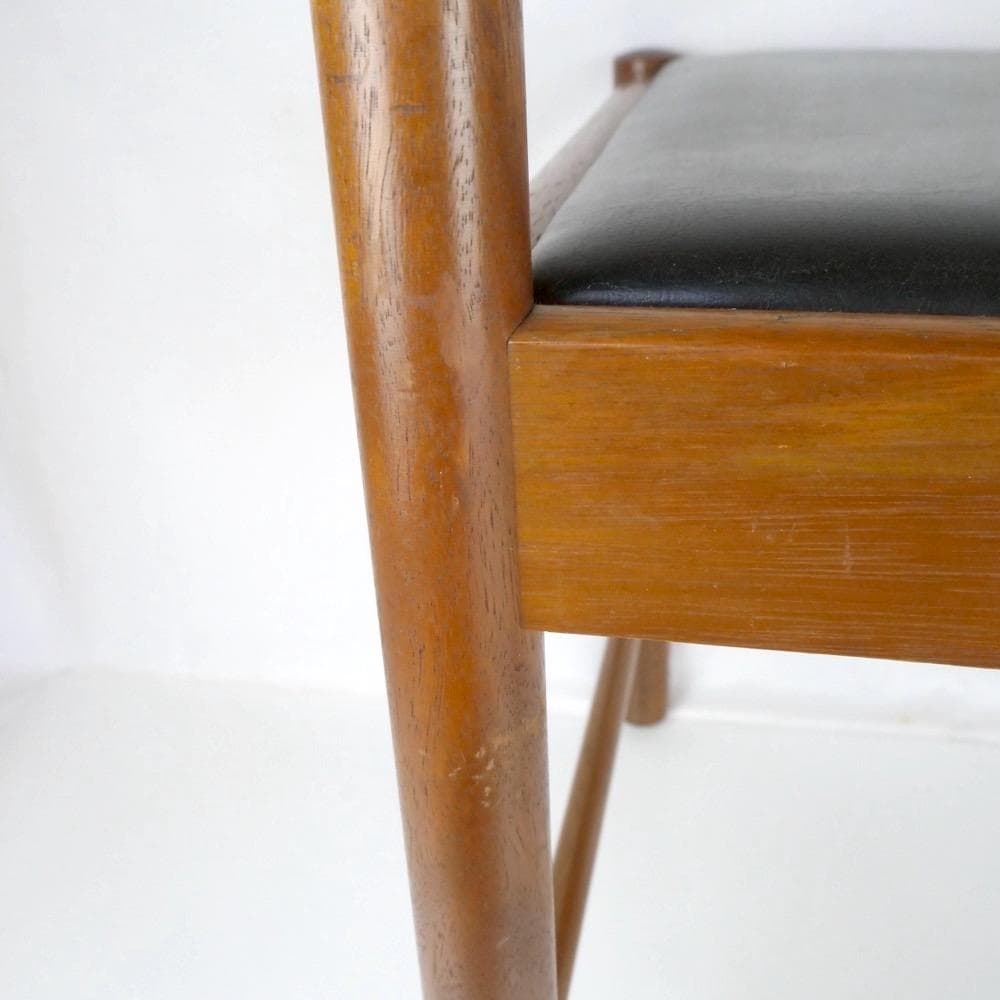 ダイニングチェア 2脚 ブラック オールド マルニ木工 ヴィンテージ 孔雀マーク