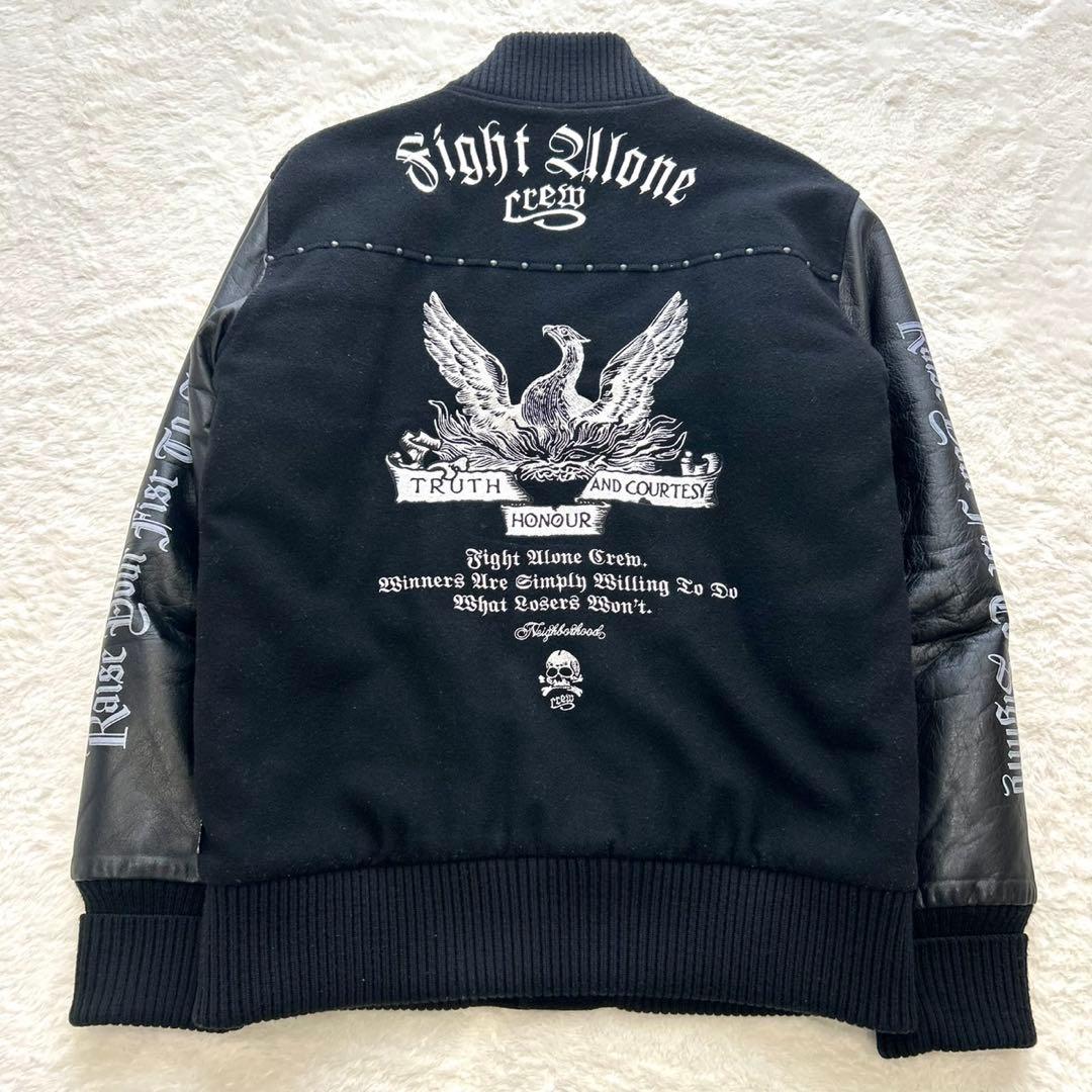 ネイバーフッド スタッズ メルトン スタジャン 黒 M アウター ブルゾン