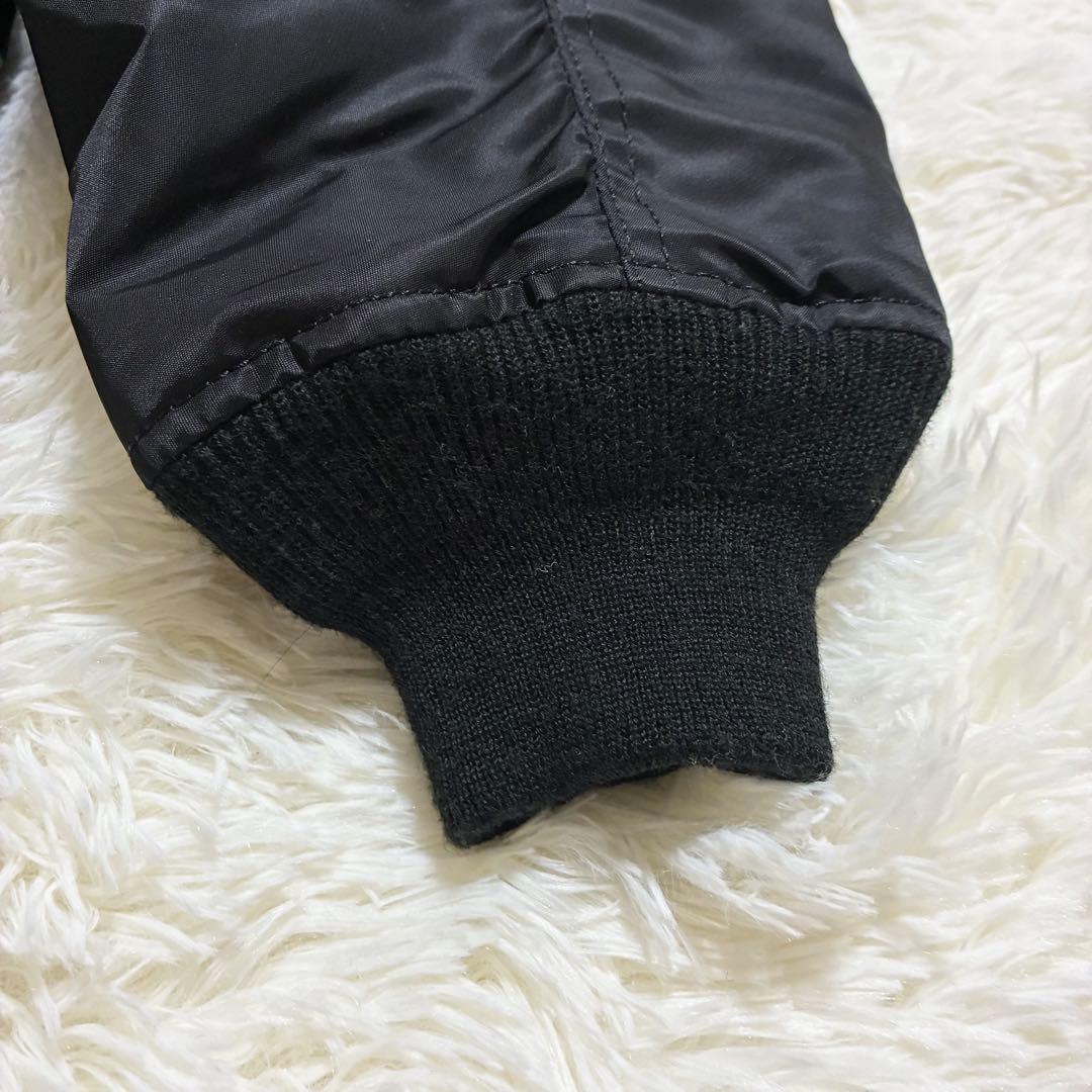 美品 AVIREX フライトジャケット アーチロゴ コマーシャルロゴ XL 黒