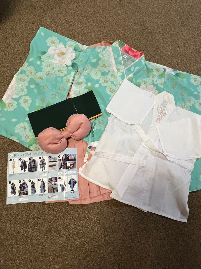 キャサリンコテージ　袴&半襦袢 水色　110