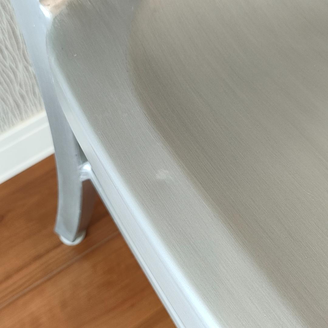 ヴィンテージ　アルミニウム 　チェア　座刳り　サイドチェア①