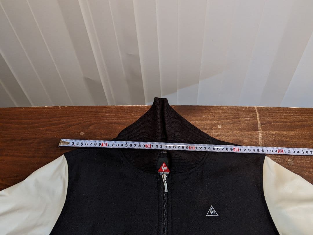 ルコック　ゴルフ　スタジャン　フェイクレザー　　中綿　毛　ジャケット　　デサント