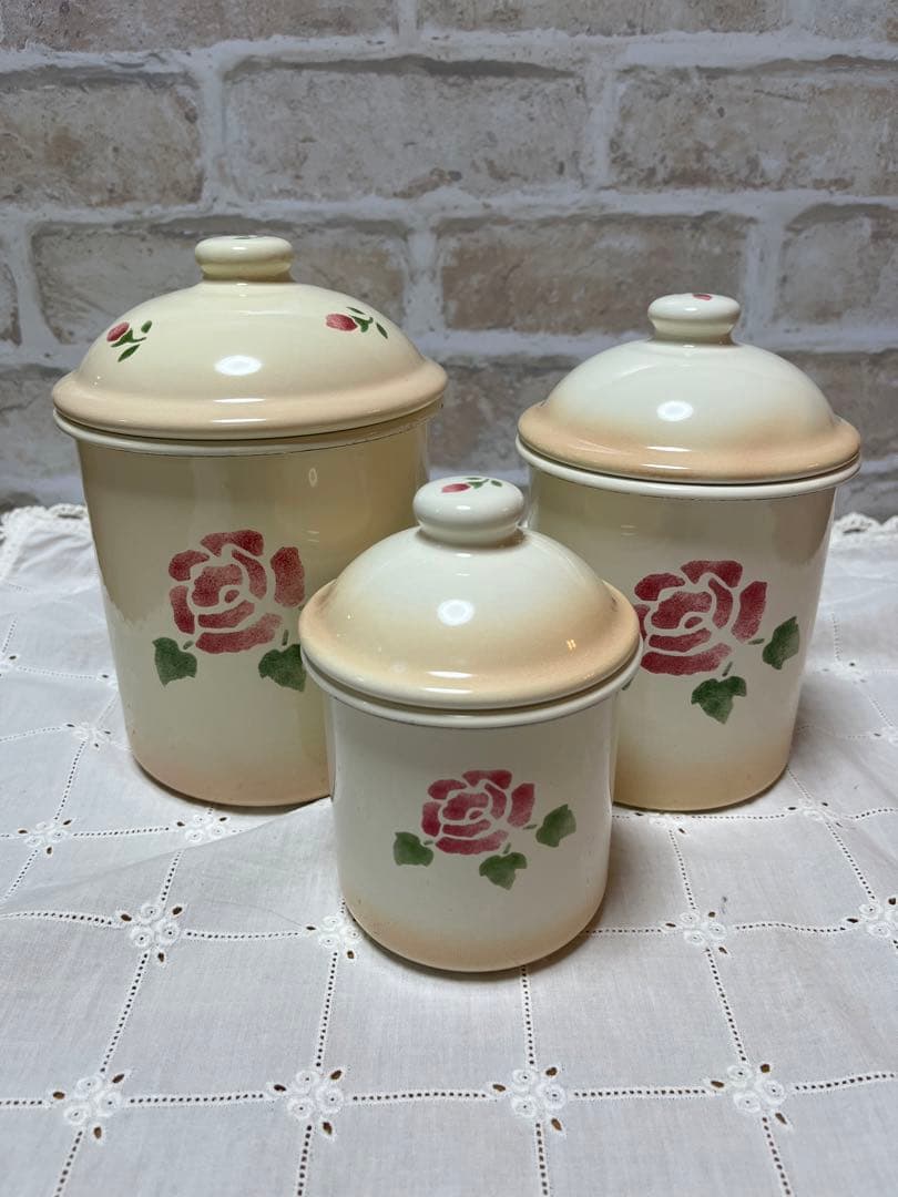 ❣️本日限定SALE❣️マニー♡ローズ♡キャニスター3点セット