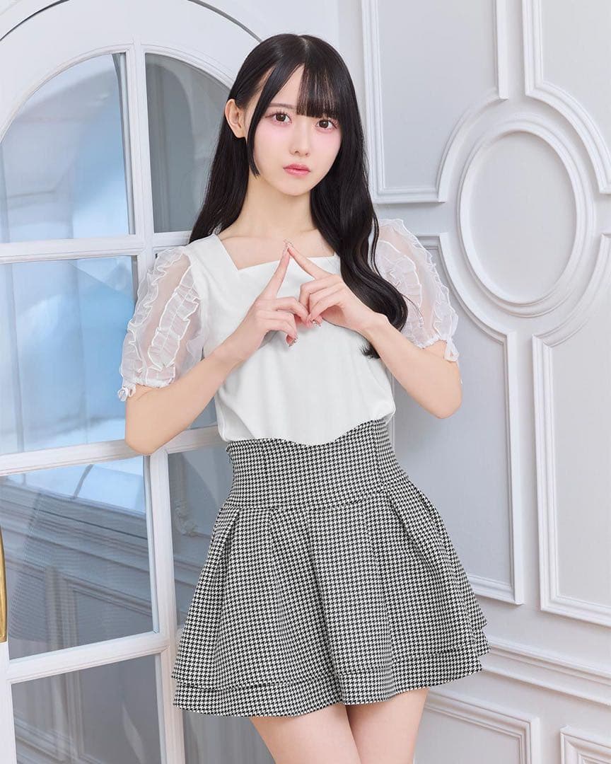 ミシェルマカロン 美脚スカート 千鳥柄 XS - メルカリ