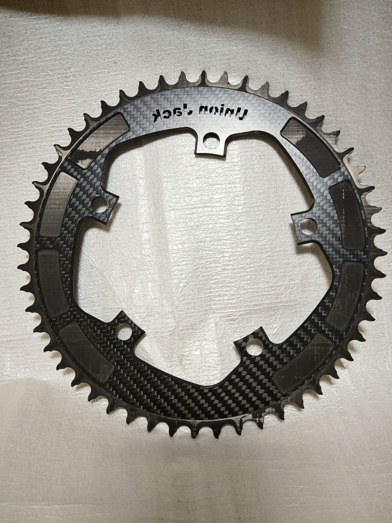 ユニオンジャック カーボンチェーンリング 52t