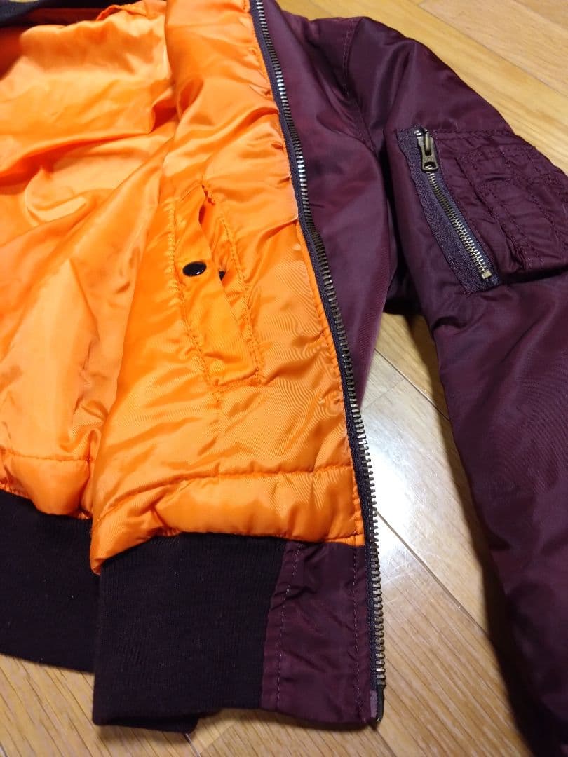 希少カラー★ 90s USA製 ALPHA MA-1 ボルドー L