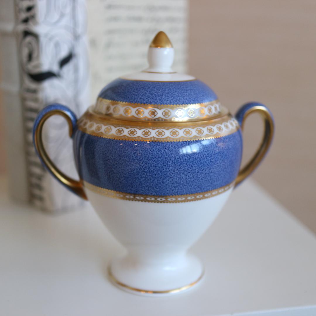 新品希少黒壺刻印ウェッジウッドユーランダーシュガーポットWEDGWOOD