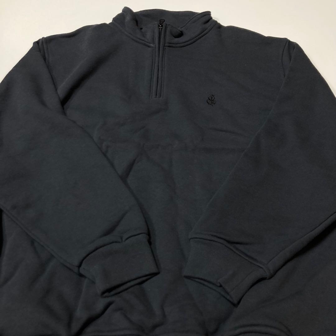 新品 CALEE 23AW ハーフジップスウェット L Charcoal