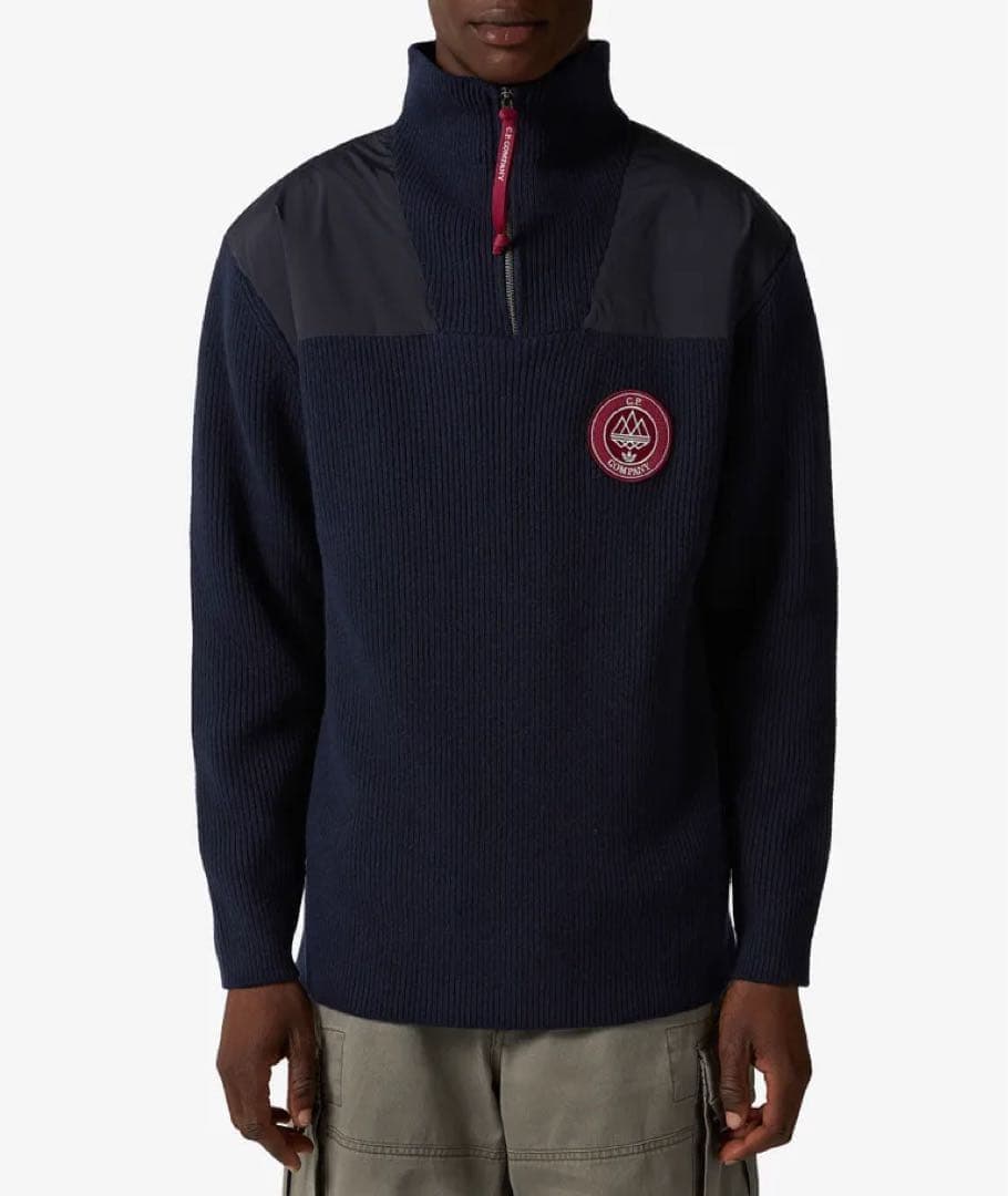 アディダス オリジナルス×シーピー カンパニー ハーフジップ　ニット　2XL