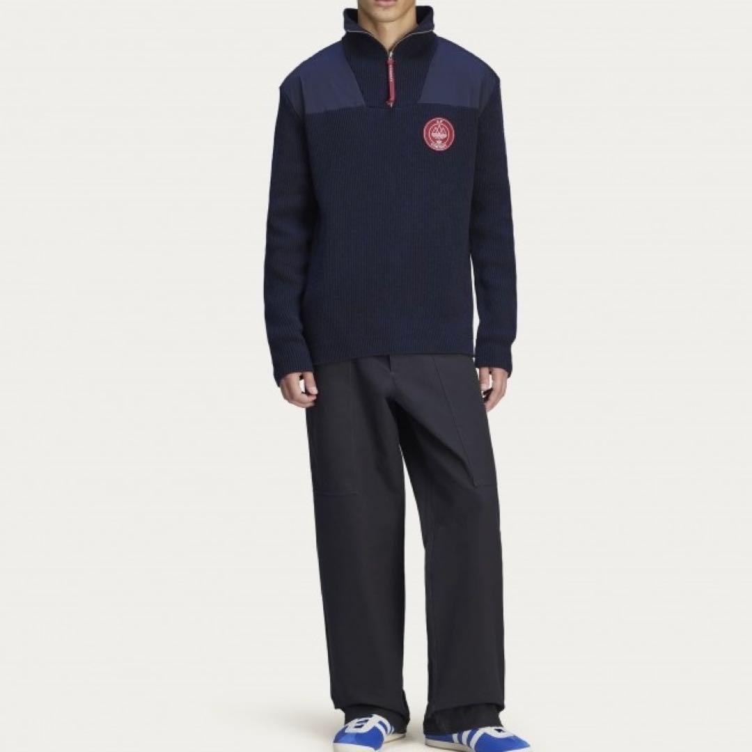 アディダス オリジナルス×シーピー カンパニー ハーフジップ　ニット　2XL