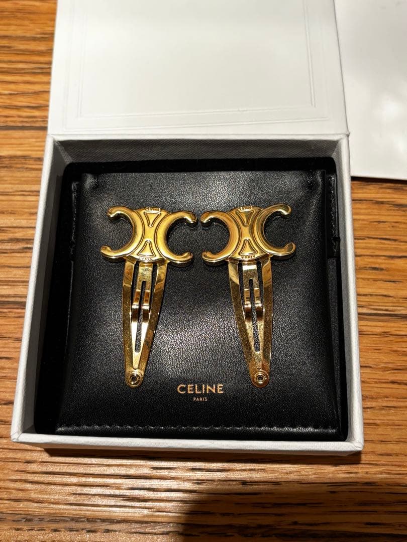 【新品未使用品 レシート付き】CELINE スナップ ヘアクリップ 2つセット