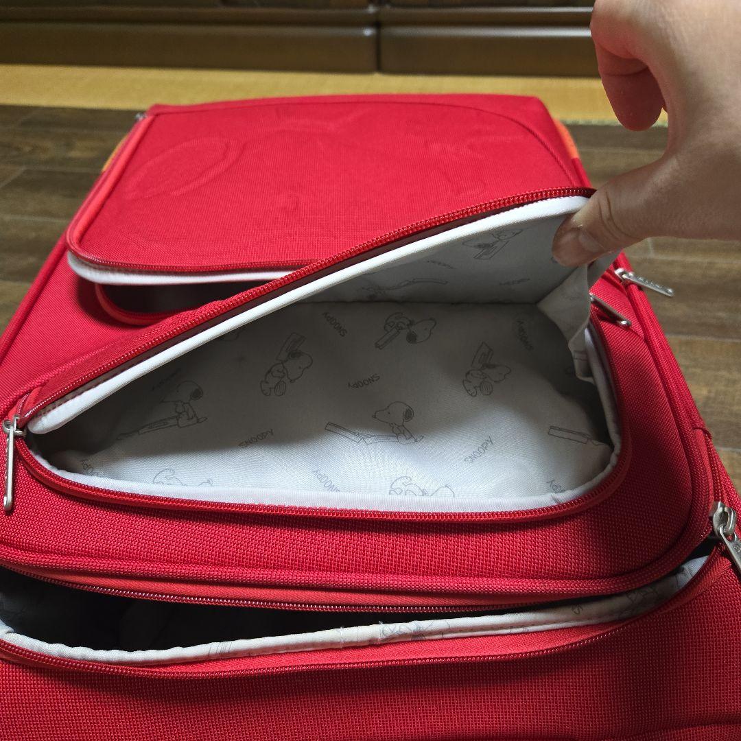 レアPEANUTS スヌーピー 小型キャリーケース レッド