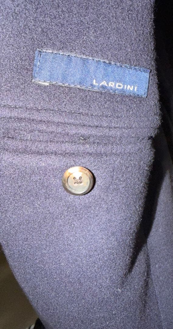 LARDINI ラルディーニ ネイビー チェスターコート 46 48