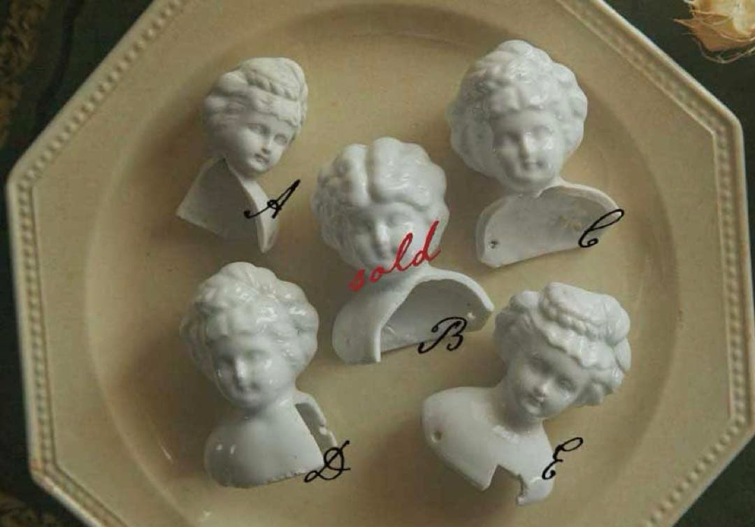 【バラ売り可】アンティーク チャイナヘッドドール カケラ フローズン