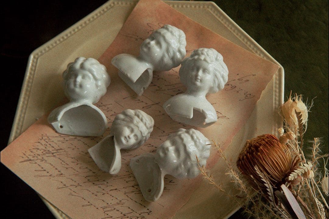 【バラ売り可】アンティーク チャイナヘッドドール カケラ フローズン