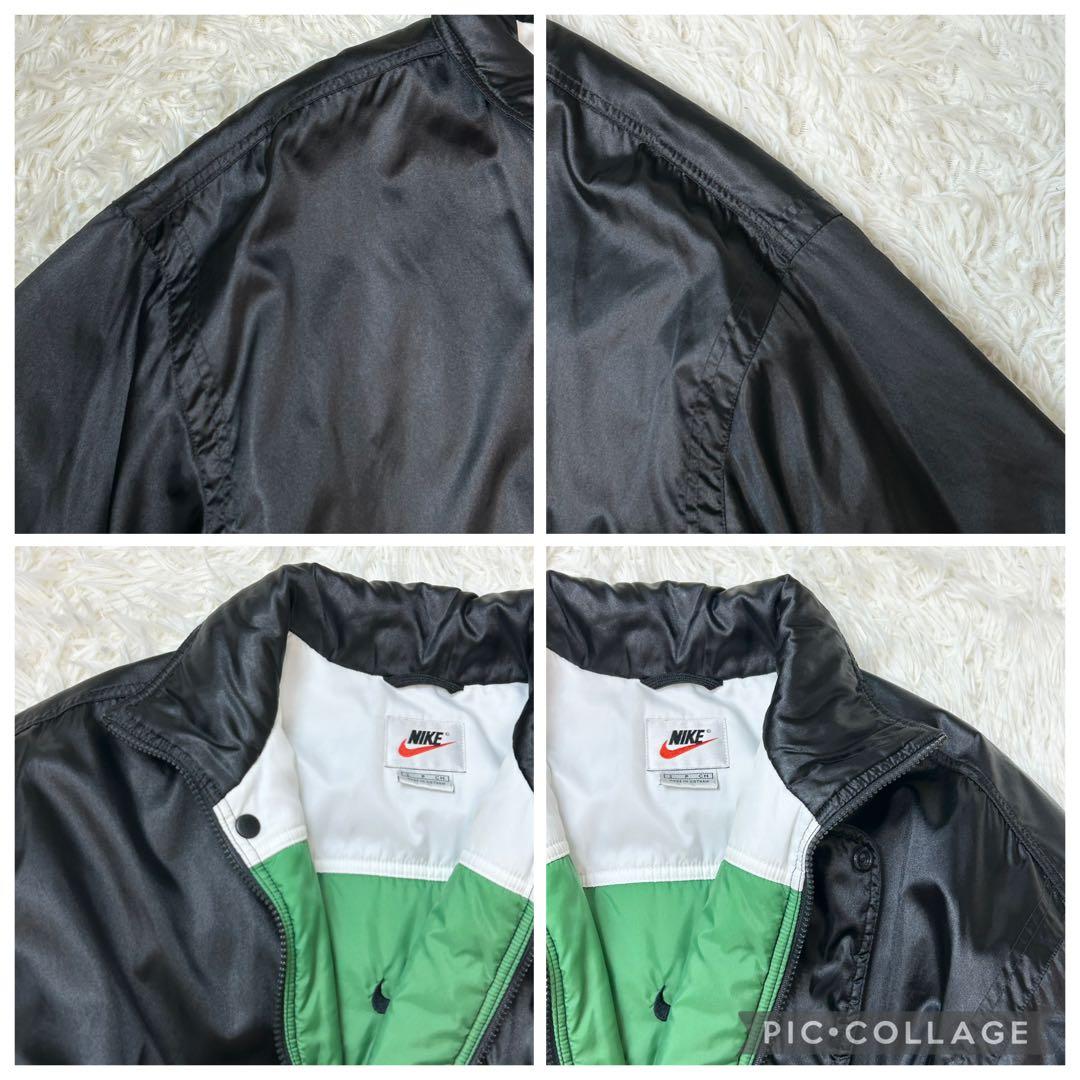 希少✨NIKE ナイキ ベンチコート 銀タグ 90s デカロゴ 黒