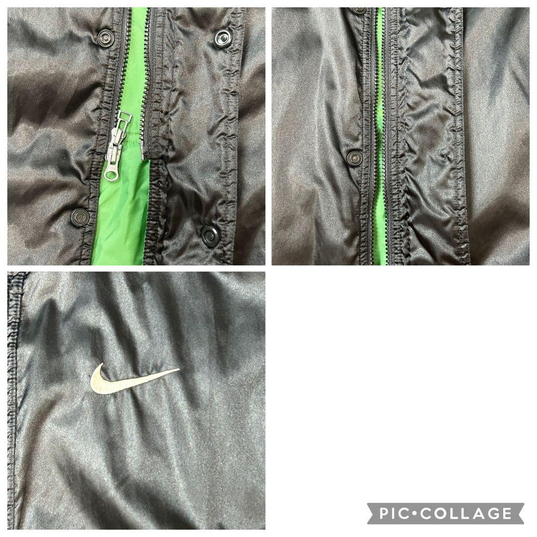 希少✨NIKE ナイキ ベンチコート 銀タグ 90s デカロゴ 黒