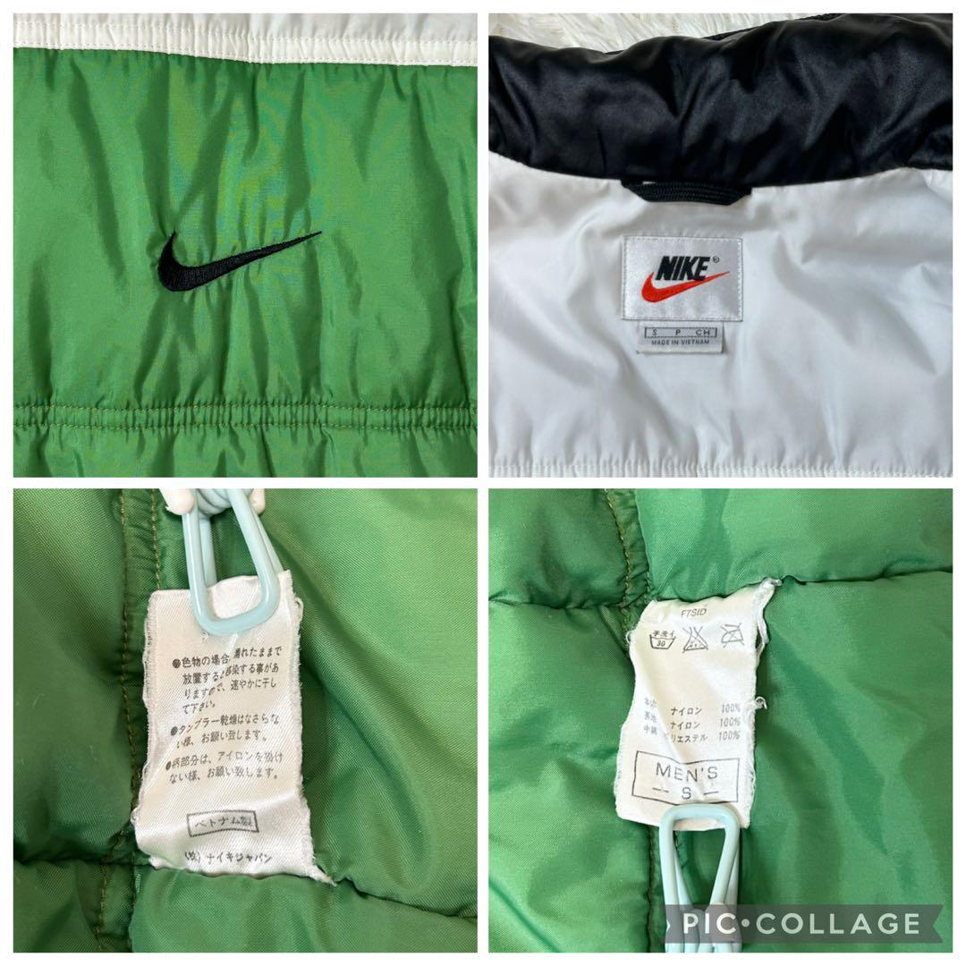 希少✨NIKE ナイキ ベンチコート 銀タグ 90s デカロゴ 黒