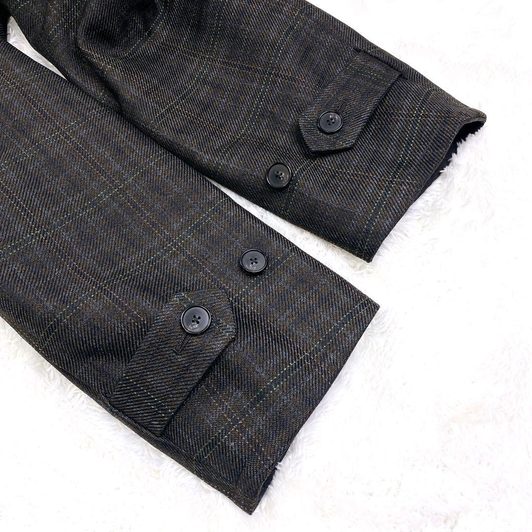 未使用級 BEAUTY&YOUTH リバーシブル ステンカラーコート チェック