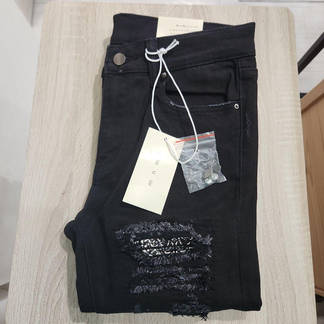 mnml X165 Paisley Stretch Denim Black mnml Black