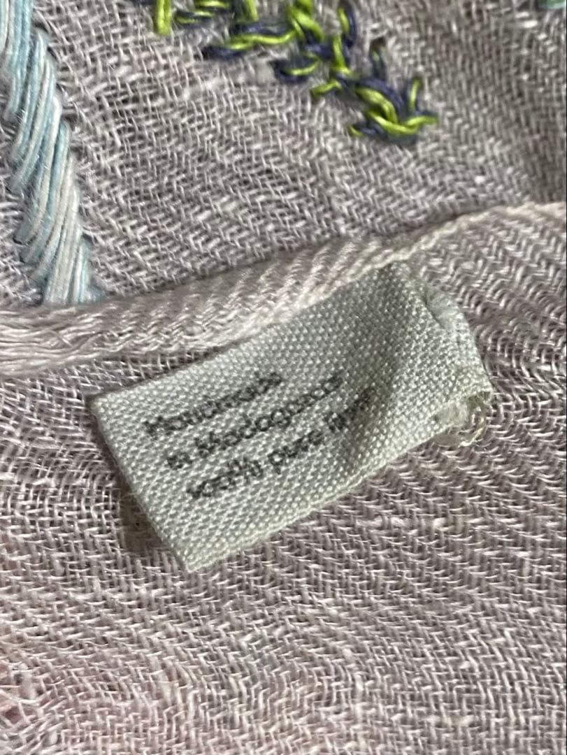 美品　希少　Sophie digard ストール　リネン　ハンドメイド　高級