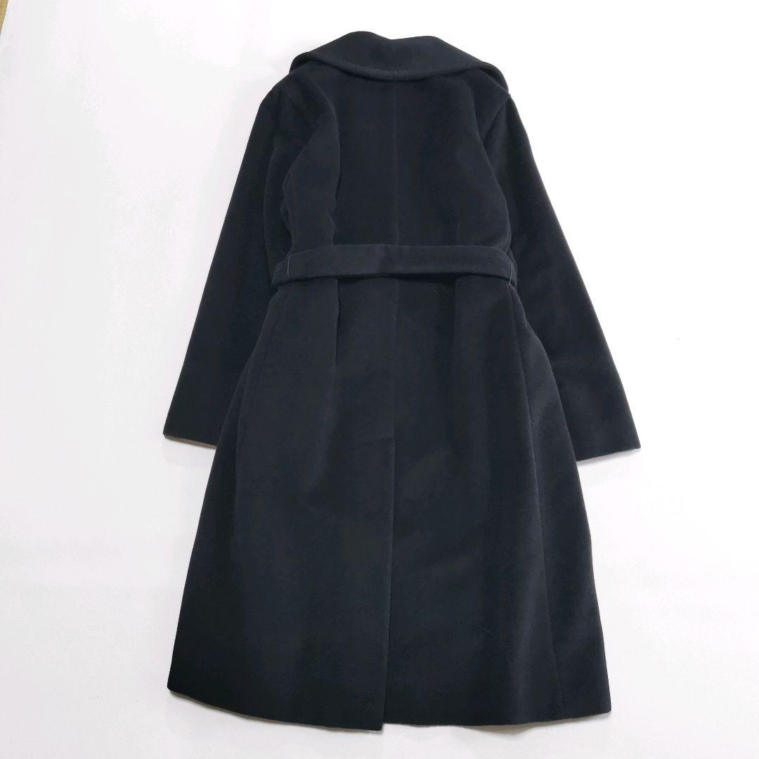 美品✨ マックスマーラ ベルテッドコート アンゴラ混 マニュエラ 黒 XL
