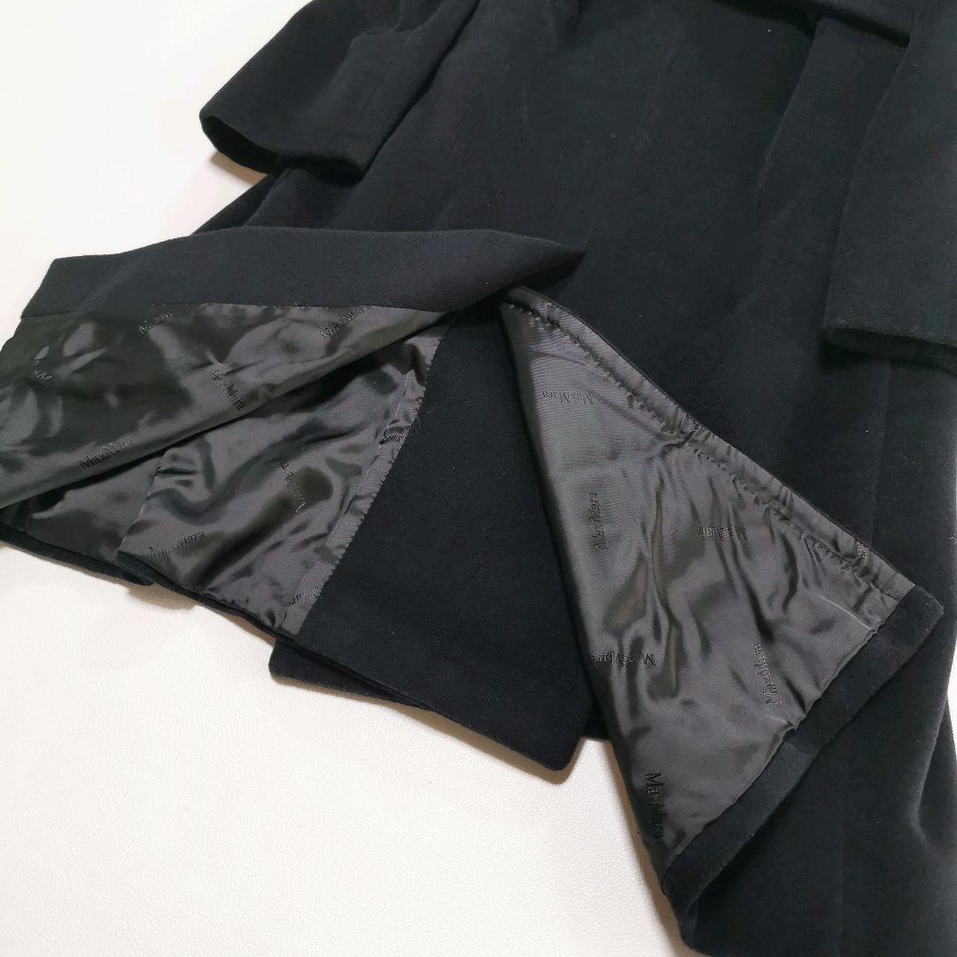 美品✨ マックスマーラ ベルテッドコート アンゴラ混 マニュエラ 黒 XL