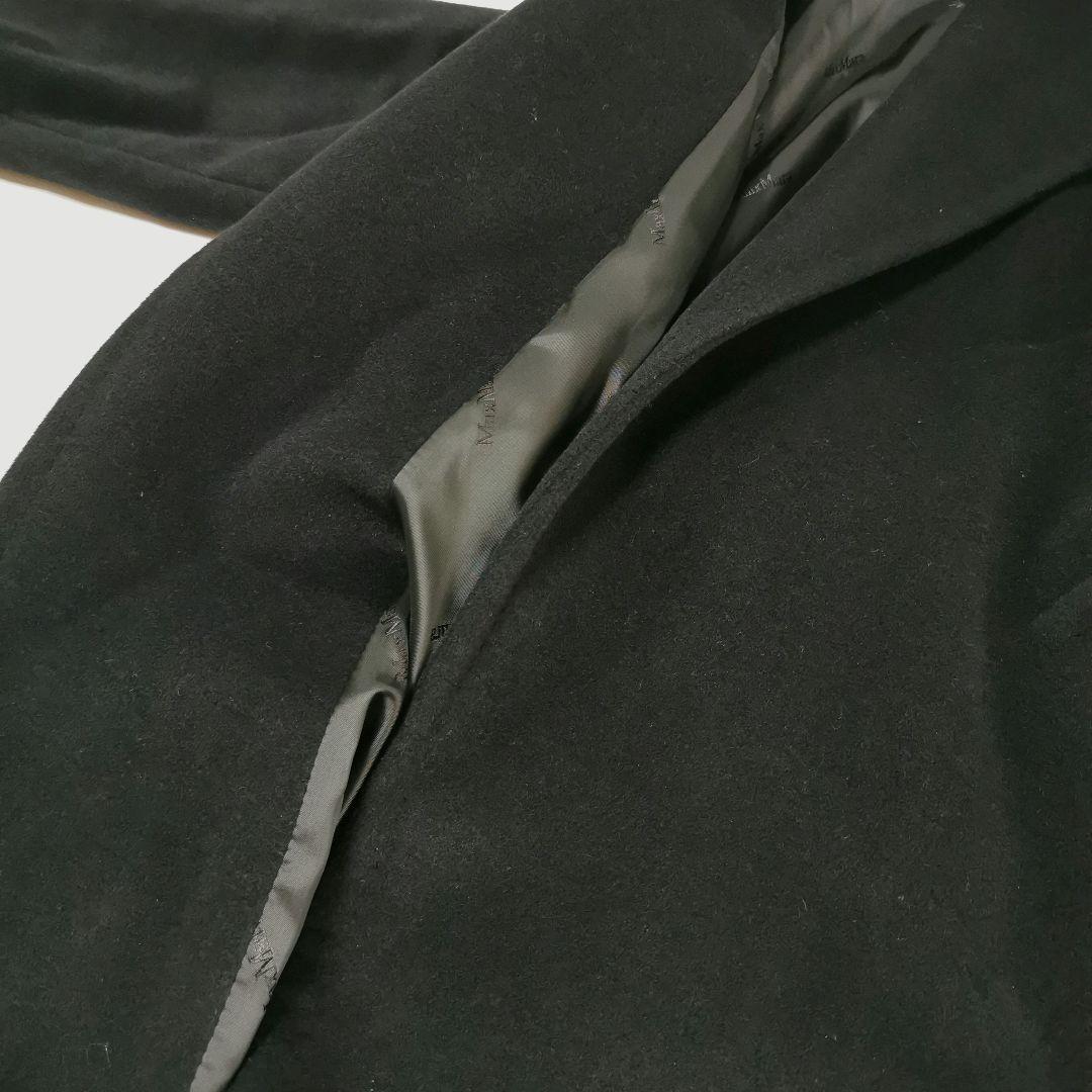 美品✨ マックスマーラ ベルテッドコート アンゴラ混 マニュエラ 黒 XL