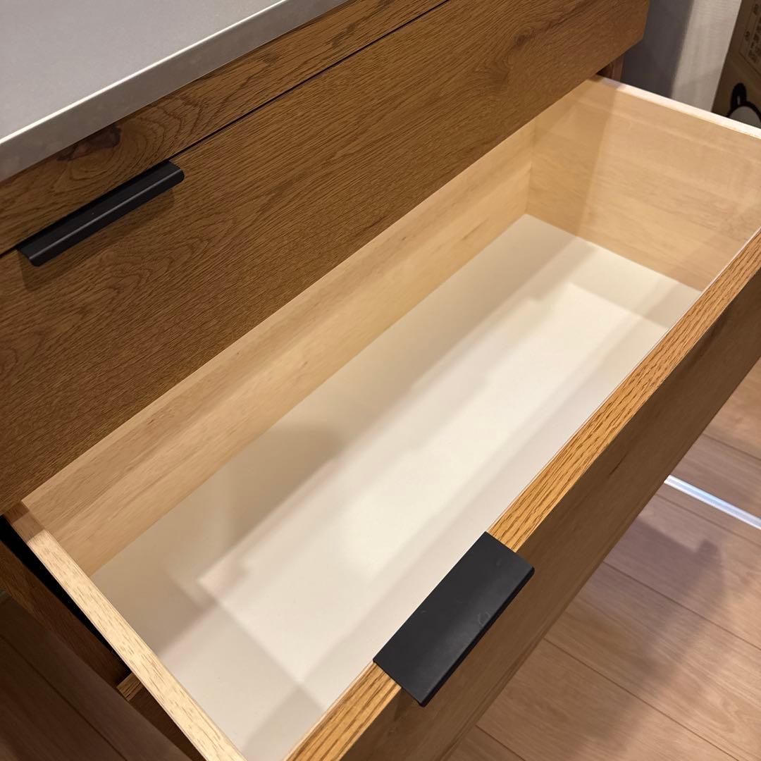 ウニコ unico ADDAY（アディ）木製キッチンカウンター W820