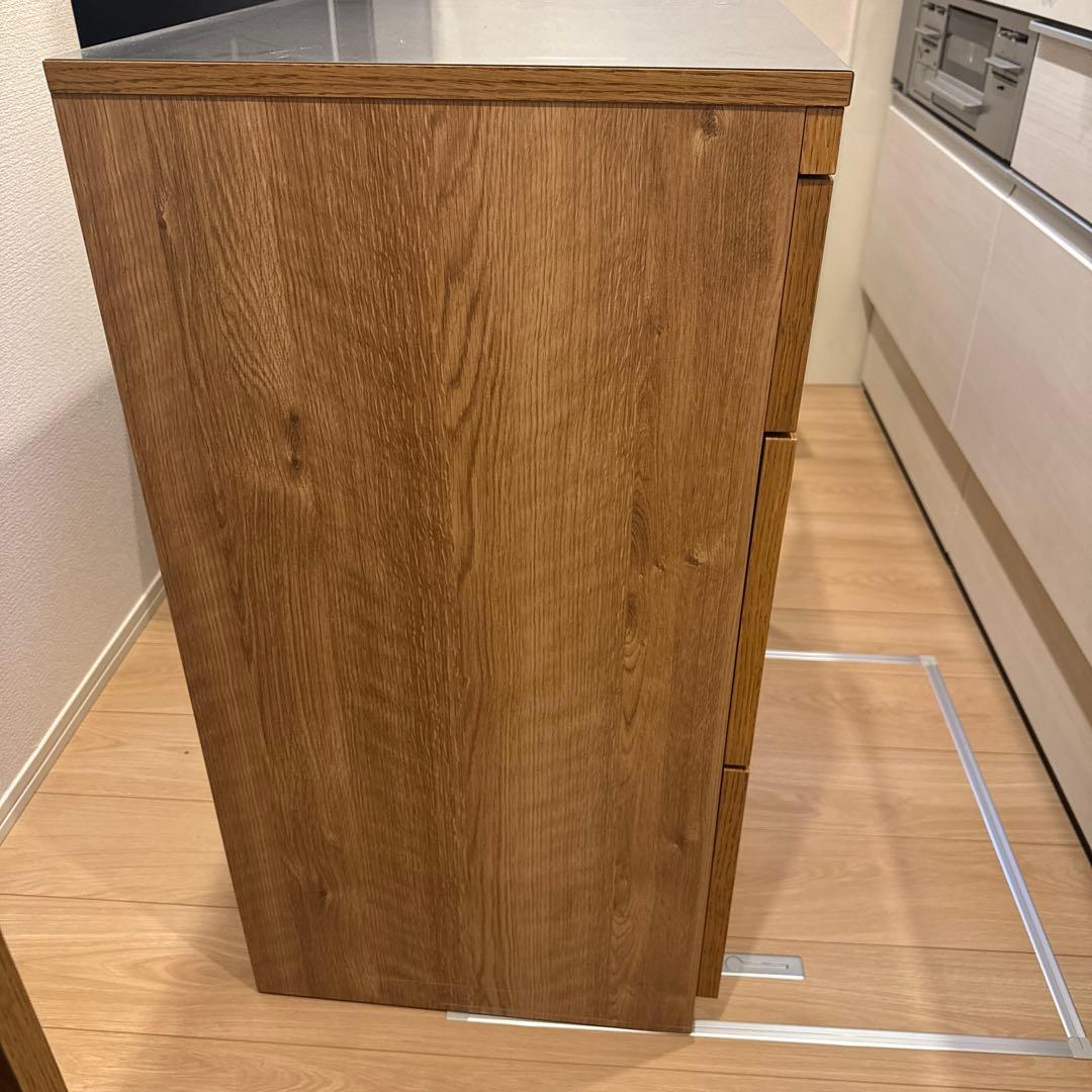 ウニコ unico ADDAY（アディ）木製キッチンカウンター W820