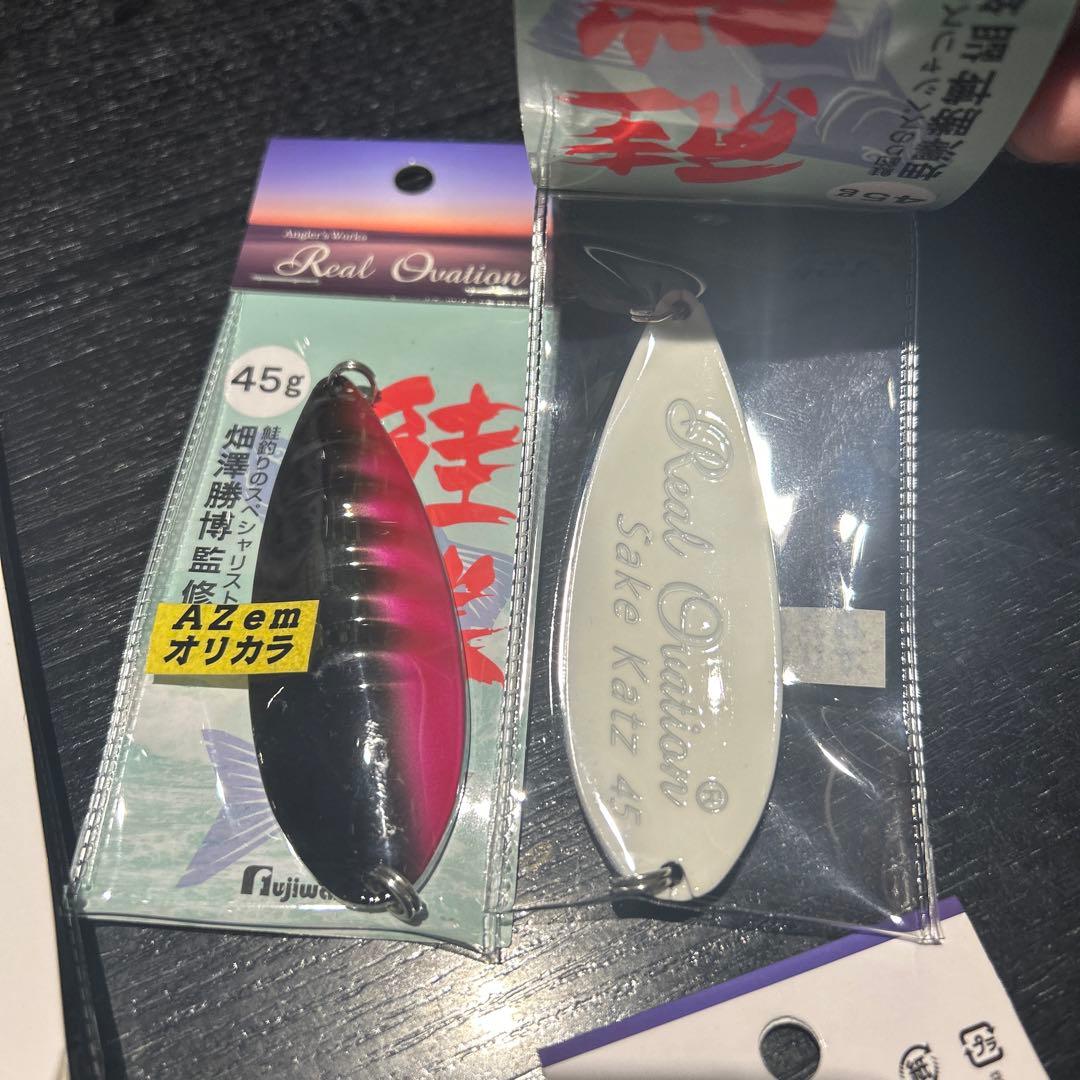 鮭勝45g ブルピン銀粉2個グリピン銀粉2個ブラックピンクグロー2個