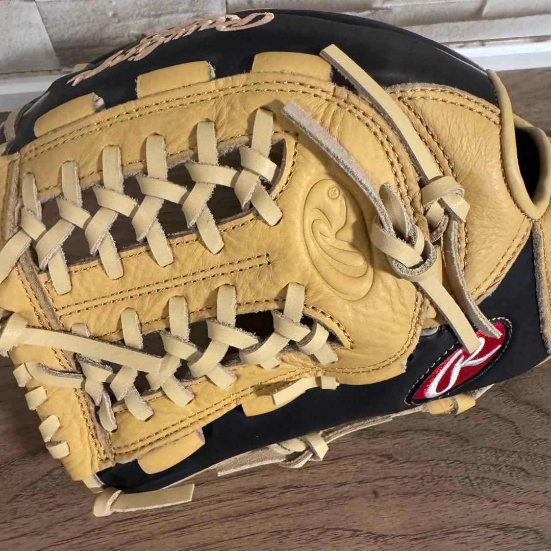 (新品) ローリングス　左投用　軟式　オールラウンド　キャメルxブラック