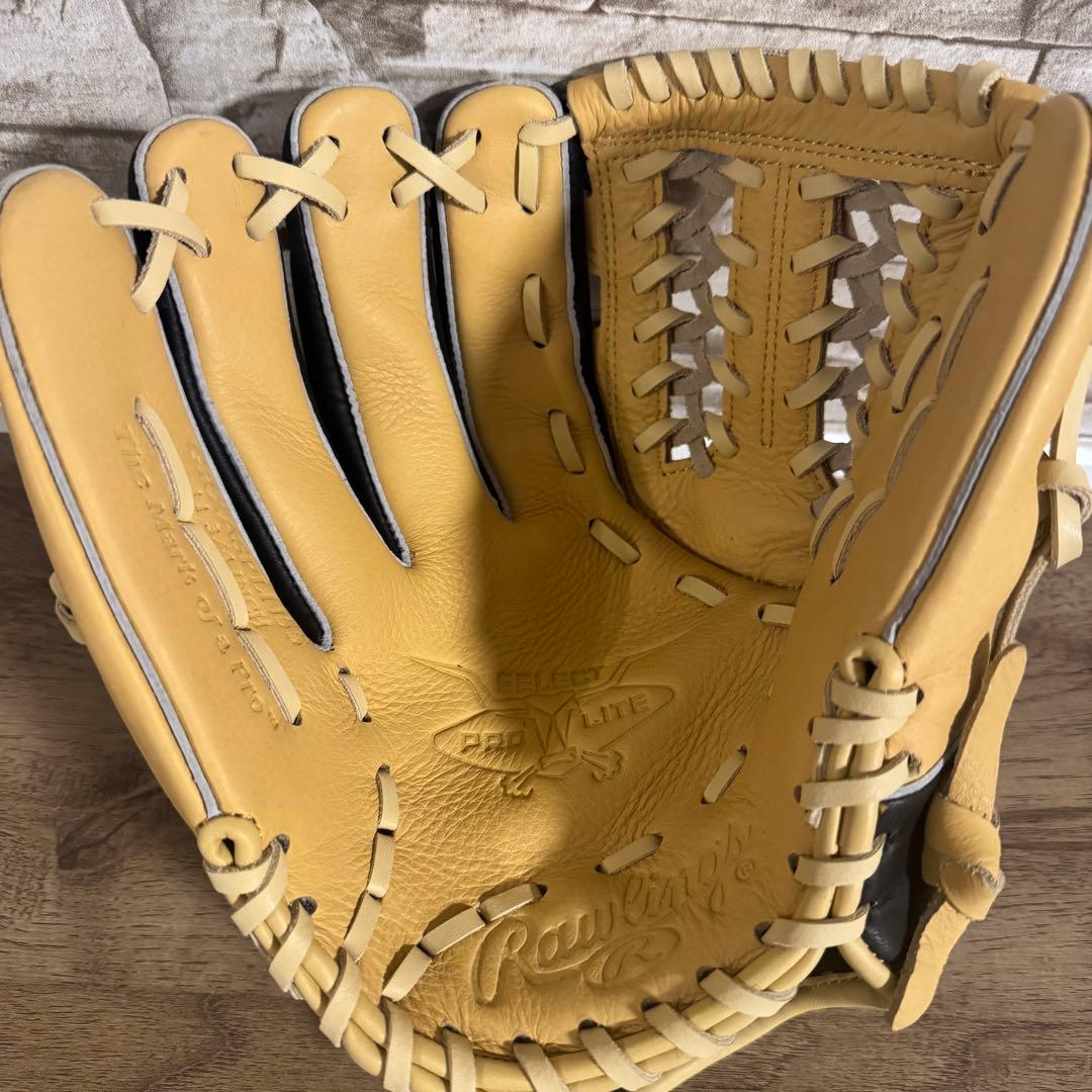 (新品) ローリングス　左投用　軟式　オールラウンド　キャメルxブラック