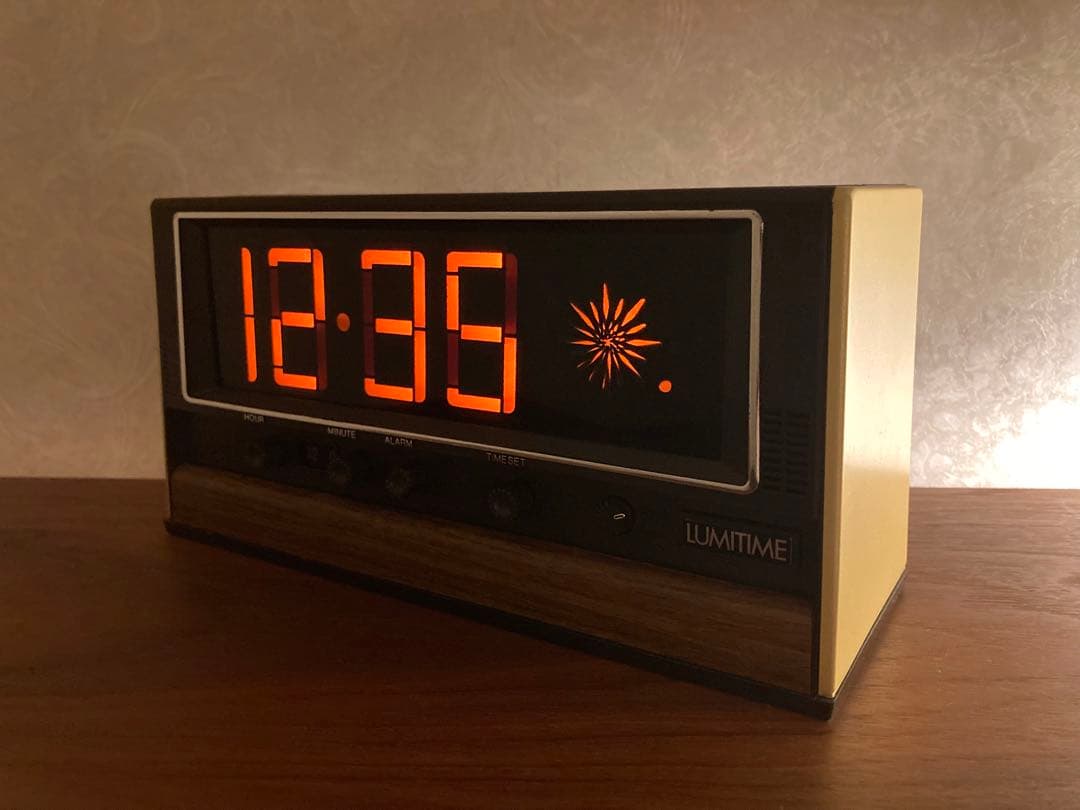 田村電機　光デジタル時計　ルミタイム Lumitime KT-209 ゴールド