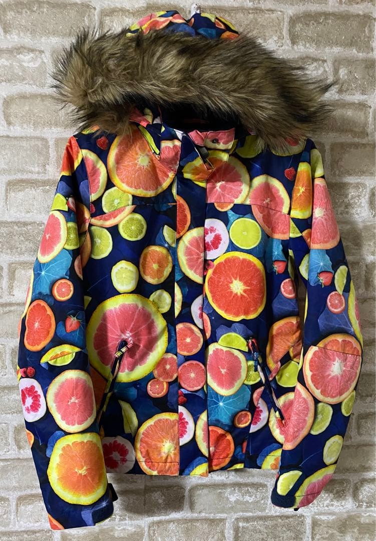 ROXY レディースM スノーボードウェア　スノーボードジャケット　フルーツ