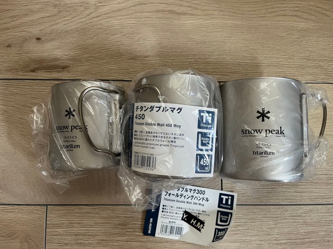 【新品未使用】【旧品】 peak ダブルウォール450マグ snow peak（スノーピーク） チタンダブルマグ 450 MG-153 ダブル