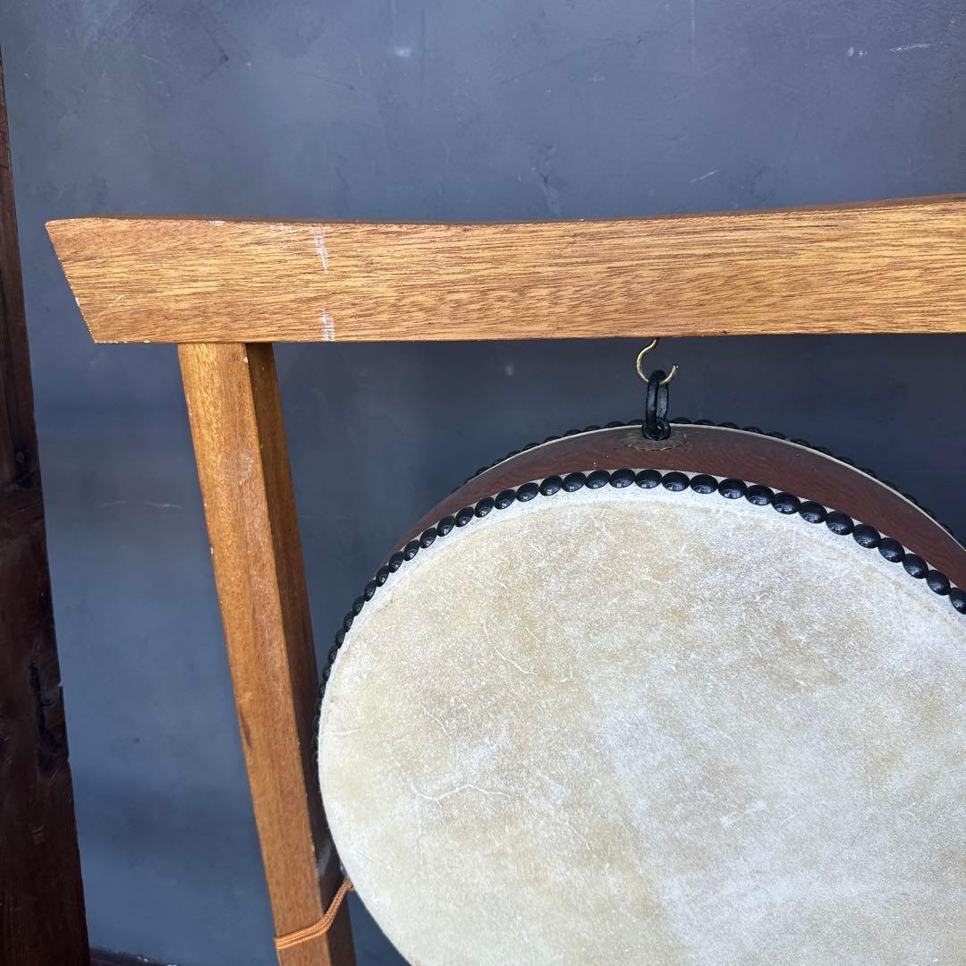 瞬間的お値下げ❗️ヴィンテージ　和太鼓 スタンド付き 直径約30cm