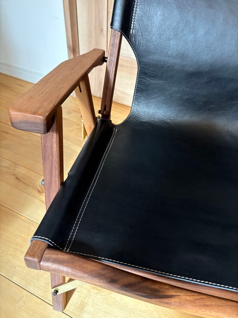 y*5様 新品未使用 コンダクターズチェア ウォールナット レザー ワイド