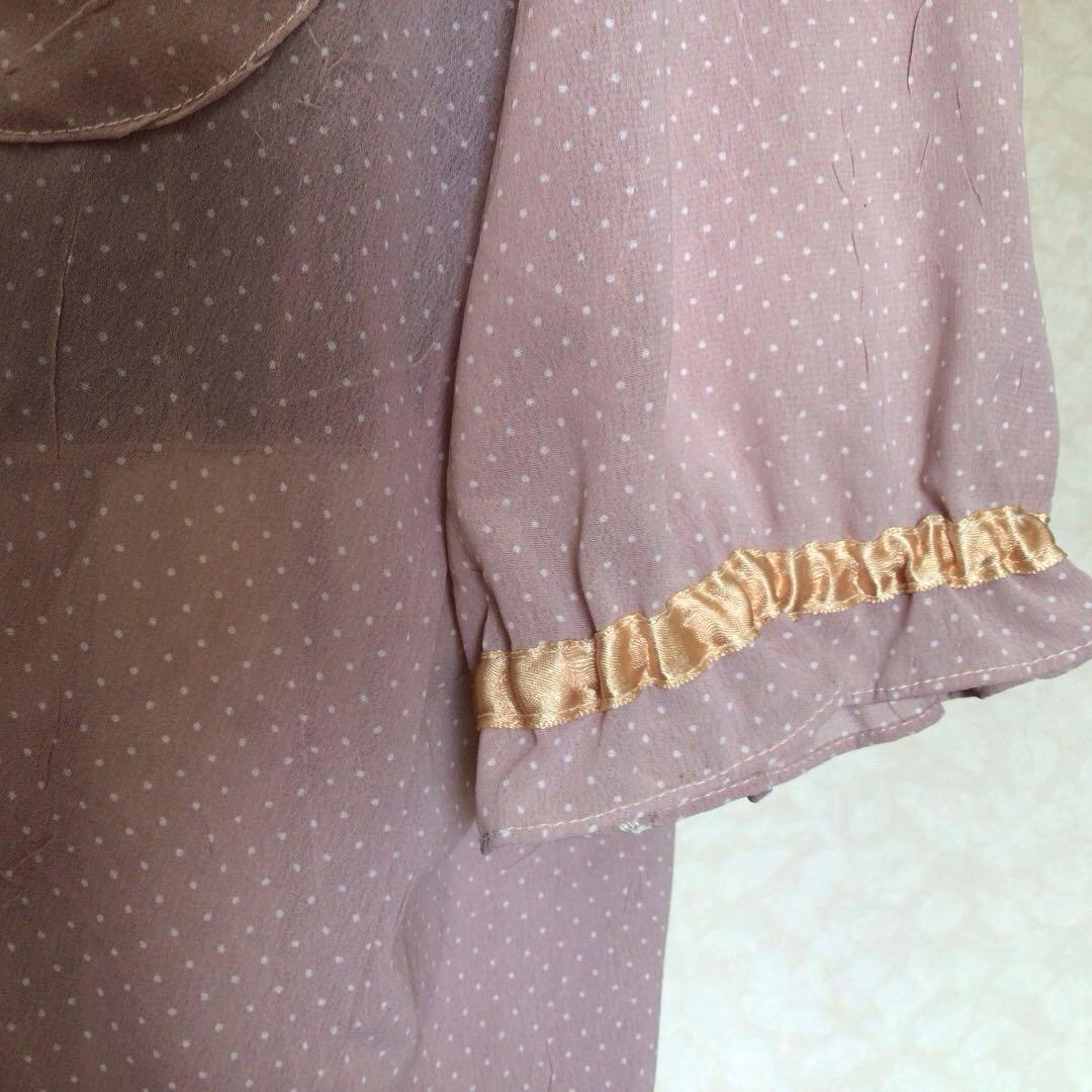 ロベルタガンドルフィ 新品未使用 お花リボン 人気ピンク割烹着や